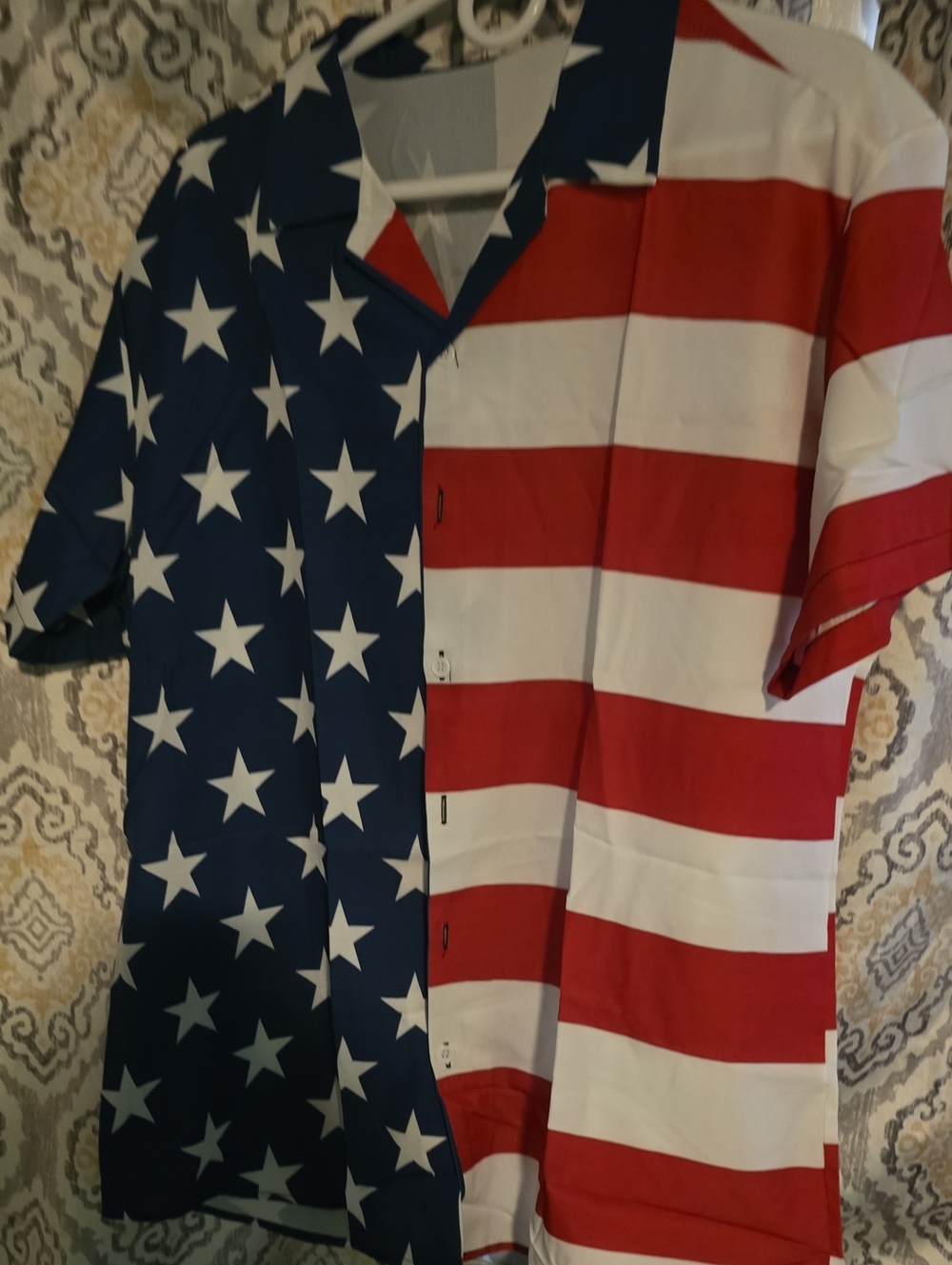 American Flag Button-Up Shirt - Stars & Stripes